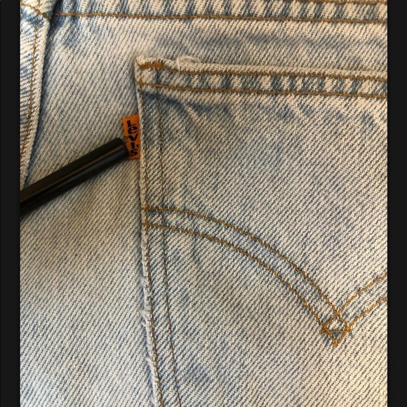 Vintage Jeans 550 Orange Tab Levis Relaxed Fit Tapered Leg 34x36 - Picture 7 of 7